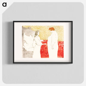 アートポスター-Woman in Bed, Profile - アンリ ド トゥールーズ ロートレック Poster.