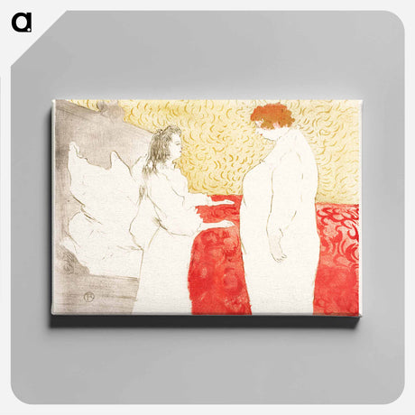 アートパネル-Woman in Bed, Profile - アンリ ド トゥールーズ ロートレック Canvas.