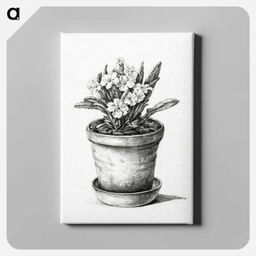 アートパネル-Potted plant - ジャン ベルナール Canvas.