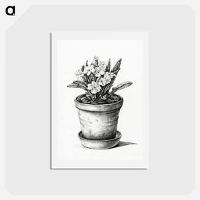 アートポストカード-Potted plant - ジャン ベルナール Postcard.