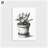 アートポストカード-Potted plant - ジャン ベルナール Postcard.