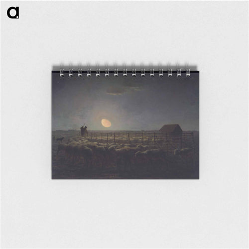 The Sheepfold, Moonlight - ジャン フランソワ ミレー Memo.