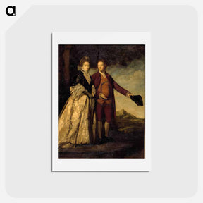 アートポストカード-Sir Watkin Williams-Wynn and his Mother - ジョシュア レノルズ Postcard.