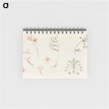 Study sheet with gladiolus and apple blossom - ユリー デ フラーハ Memo.