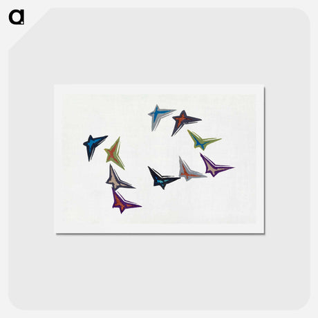 アートポストカード-Abstract butterfly - 神坂 雪佳 Postcard.