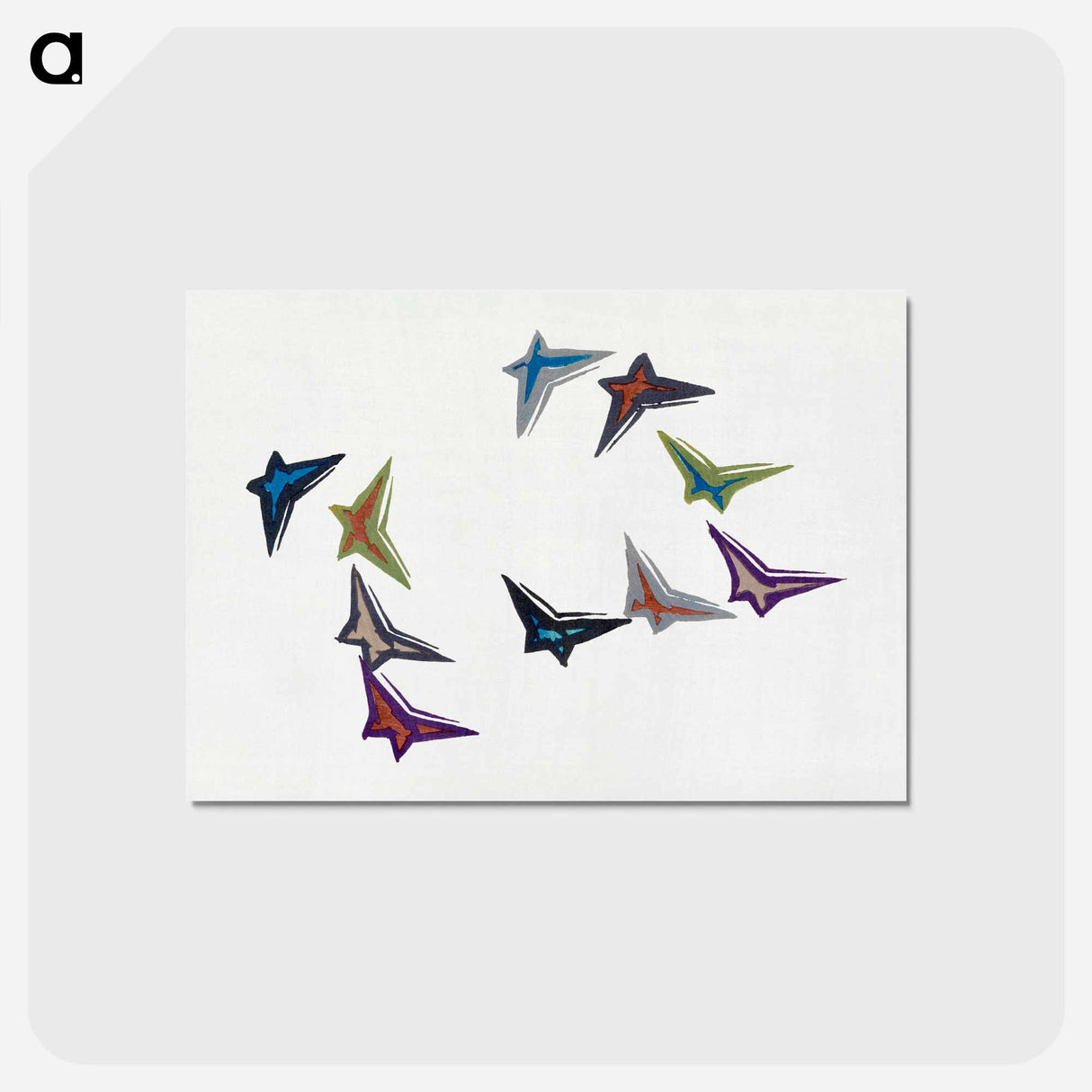 アートポストカード-Abstract butterfly - 神坂 雪佳 Postcard.