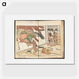 Yoshiwara Picture Book of New Year’s Festivities, vol. 1 - 喜多川 歌麿 Poster.