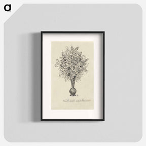 アートポスター-Vaas met bloemen - レオ ヘステル Poster.