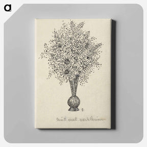 アートパネル-Vaas met bloemen - レオ ヘステル Canvas.