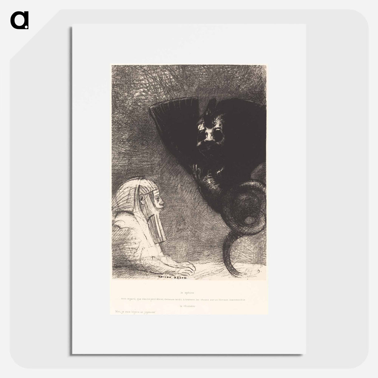 Le Sphynx - Odilon Redon Poster.