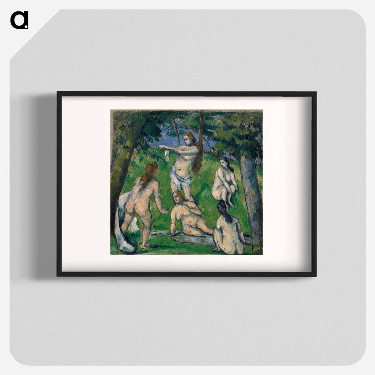 Five Bathers - Paul Cezanne Poster.