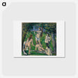 アートポストカード-Five Bathers - ポール セザンヌ Postcard.