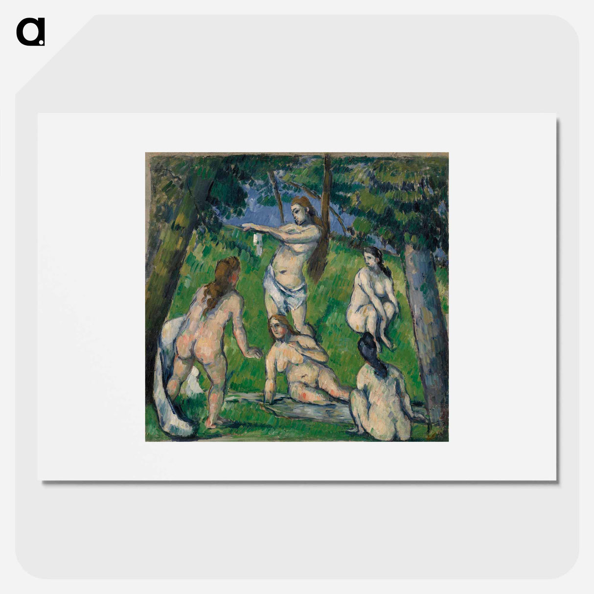 Five Bathers - ポール セザンヌ Poster.