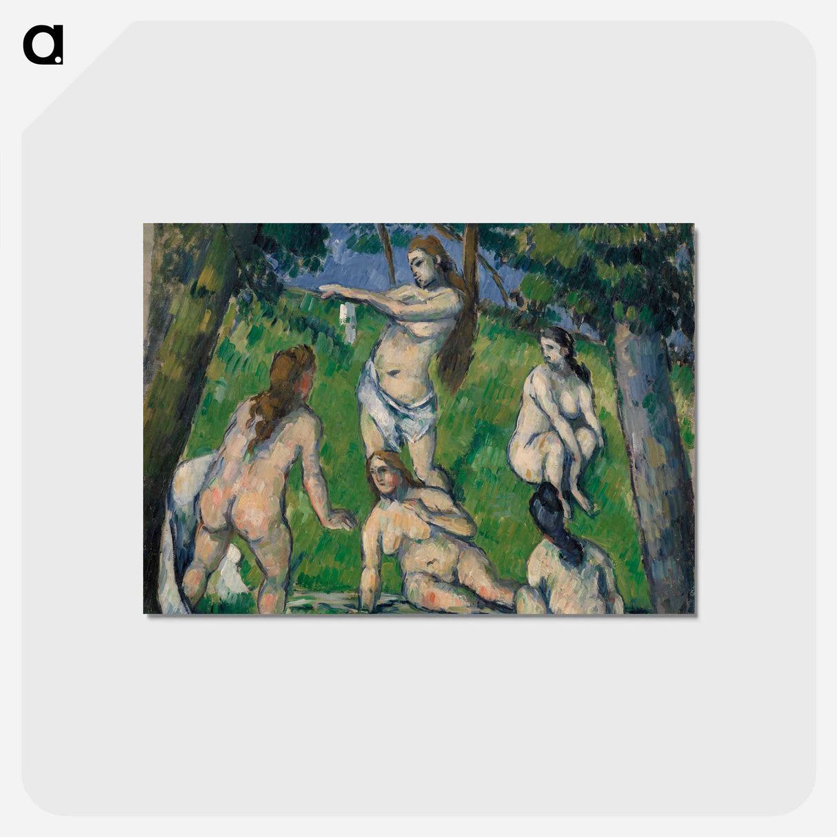 アートポストカード-Five Bathers - ポール セザンヌ Postcard.