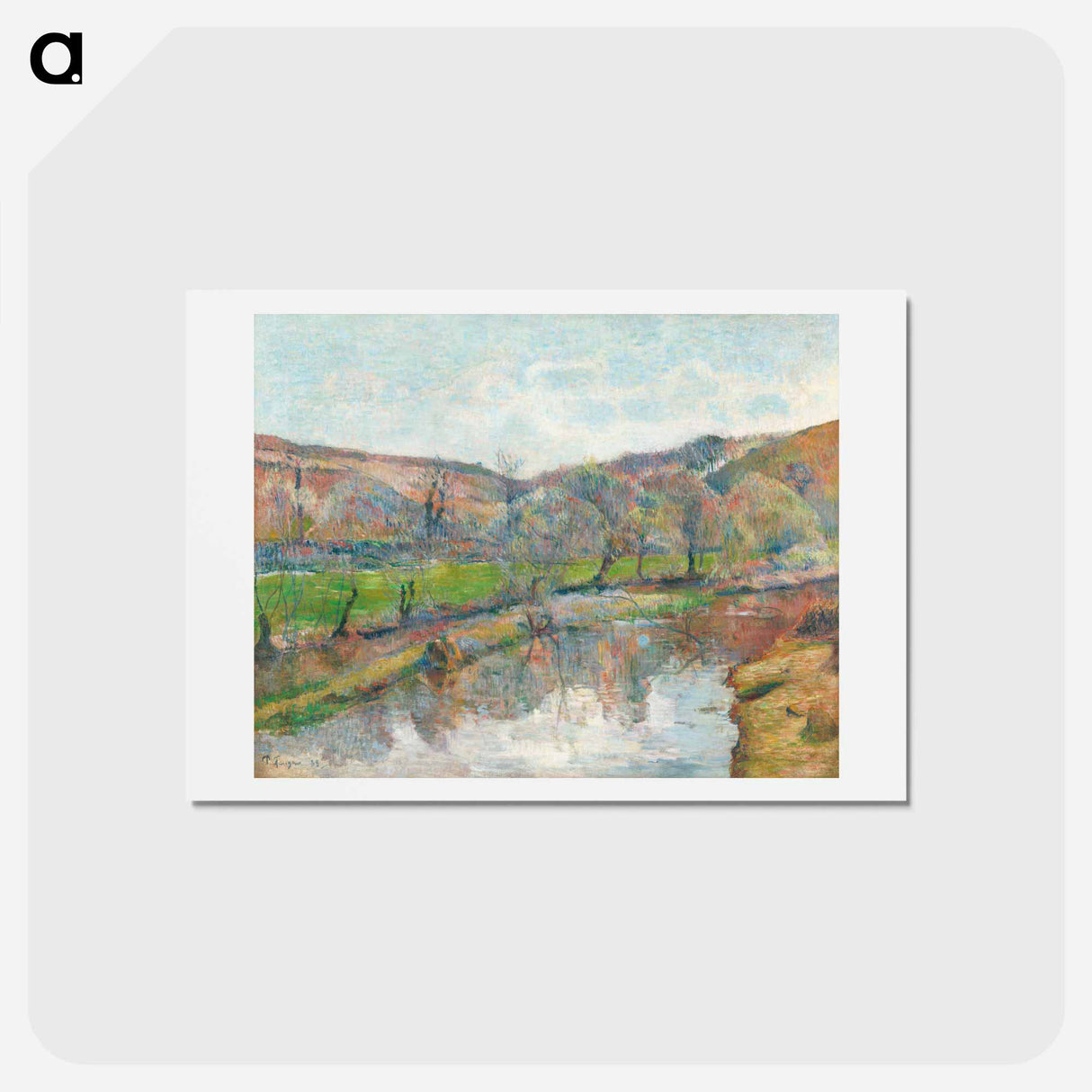 アートポストカード-Brittany Landscape - ポール ゴーギャン Postcard.