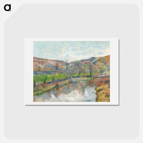 アートポストカード-Brittany Landscape - ポール ゴーギャン Postcard.