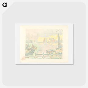 アートポストカード-Boats at Flushing - ポール シニャック Postcard.