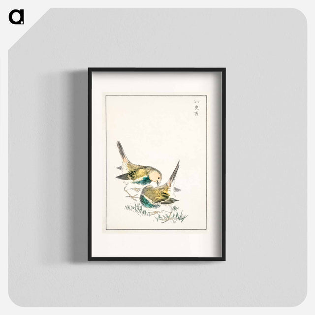アートポスター-Japanese Great Tit
 - 鳥類図鑑 Poster.