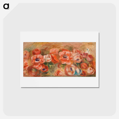 アートポストカード-Anemones - ピエール オーギュスト ルノワール Postcard.