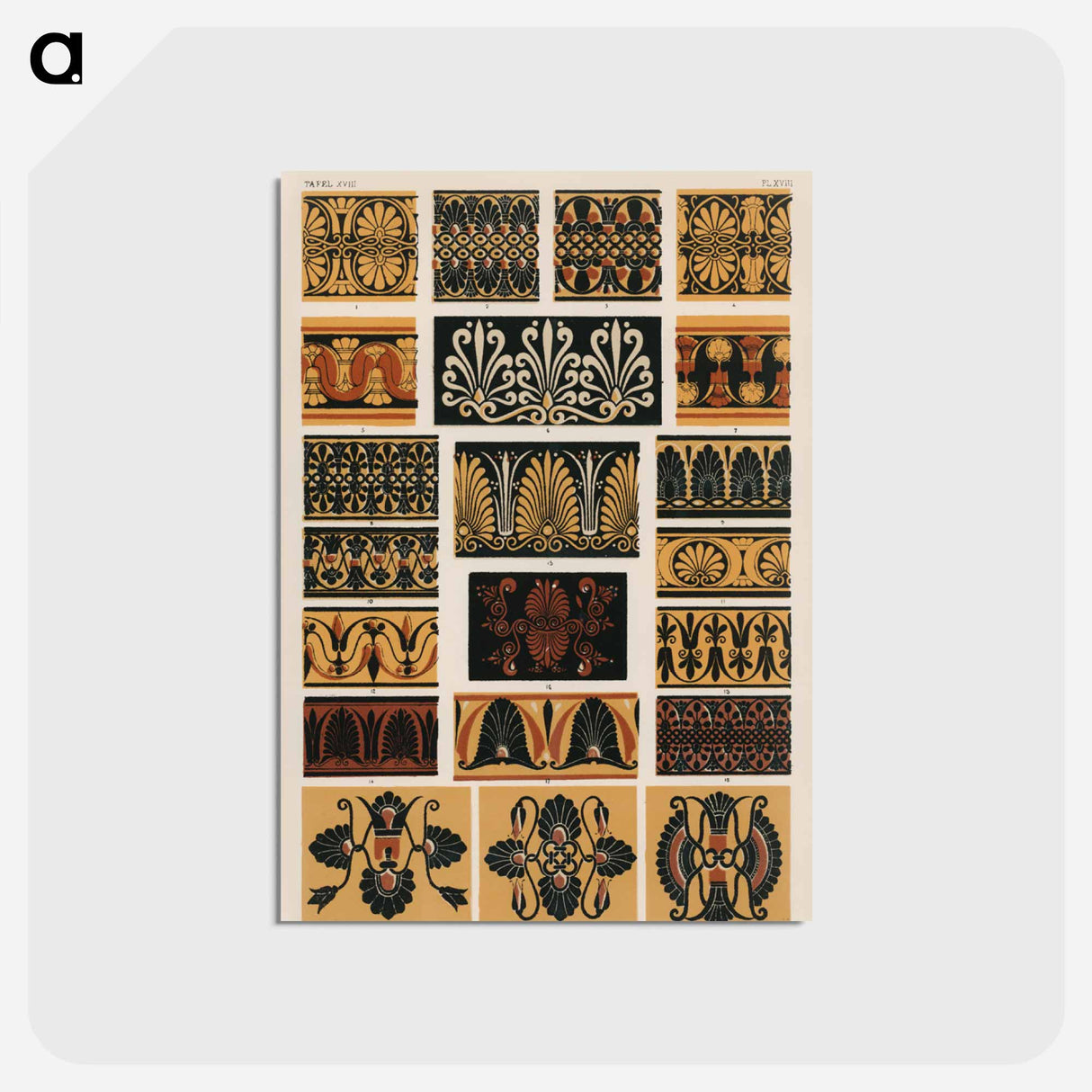 アートポストカード-Grammar of Ornament Illustration
 - 装飾の文法 Postcard.