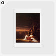 アートポストカード-Angels Ministering to Christ in the Wilderness - トーマス コール Postcard.