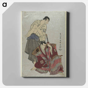アートパネル-Kabuki Actors Ichikawa Yaozō III as Fuwa No Banzaemon and Sakata Hangorō III as Kosodate No Kannonbō - 東洲斎 写楽 Canvas.