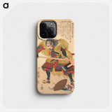 Biographies of Heros in Taihei-ki - Inagawa - 歌川 国芳 Phone Case.
