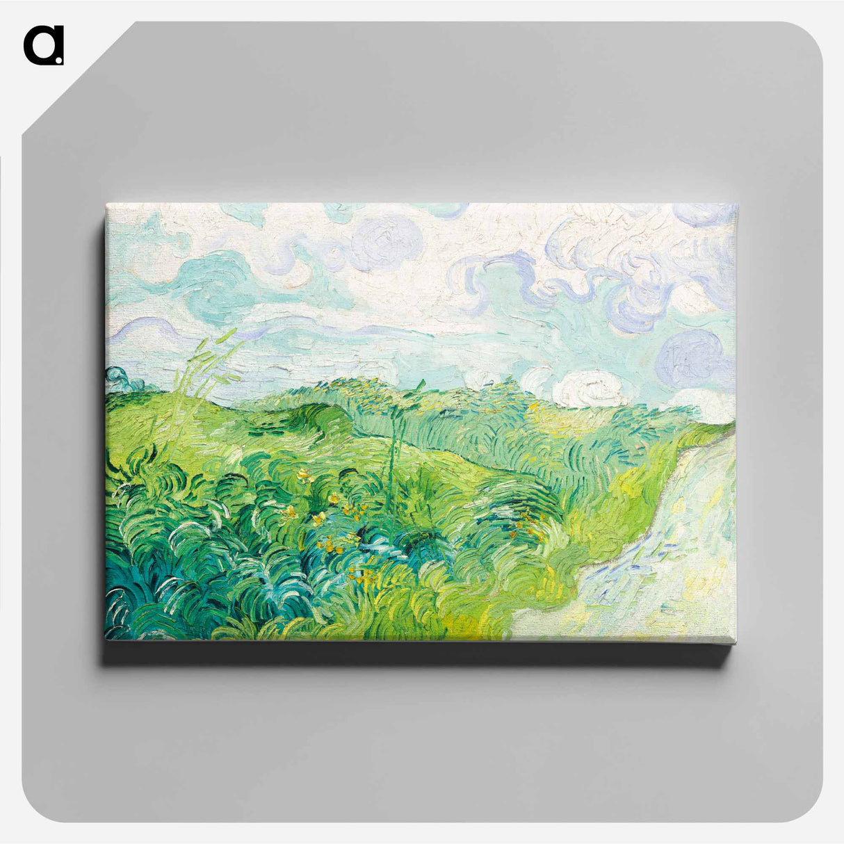 Green Wheat Fields, Auvers - Vincent van Gogh Canvas.