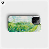 Green Wheat Fields, Auvers - フィンセント ファン ゴッホ Phone Case.