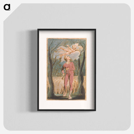 アートポスター-Songs of Innocence, Plate 1, Frontispiece - ウィリアム ブレイク Poster.