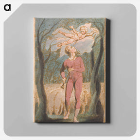 アートパネル-Songs of Innocence, Plate 1, Frontispiece - ウィリアム ブレイク Canvas.