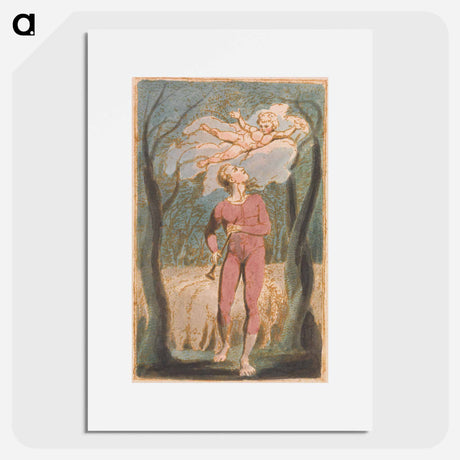 アートポスター-Songs of Innocence, Plate 1, Frontispiece - ウィリアム ブレイク Poster.
