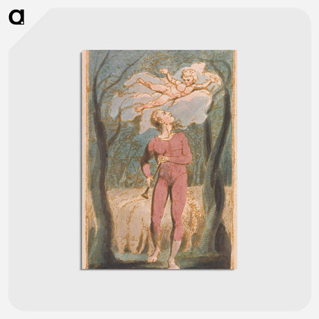 アートポストカード-Songs of Innocence, Plate 1, Frontispiece - ウィリアム ブレイク Postcard.