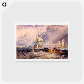 アートポストカード-Portsmouth - ウィリアム ターナー Postcard.