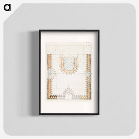 アートポスター-General plan of the mosaic for Fouquet jewelry store - アルフォンス ミュシャ Poster.