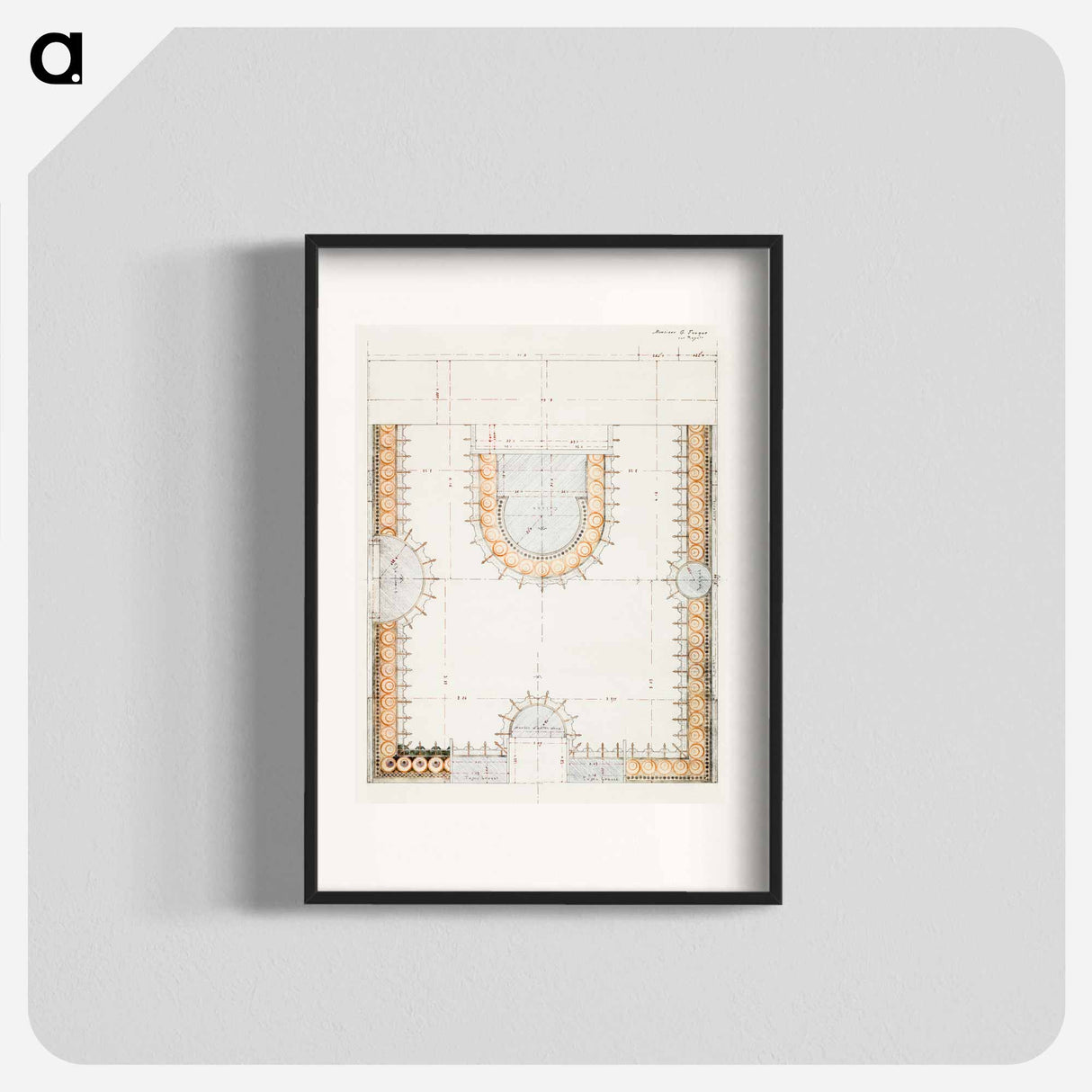 General plan of the mosaic for Fouquet jewelry store - アルフォンス ミュシャ Poster.