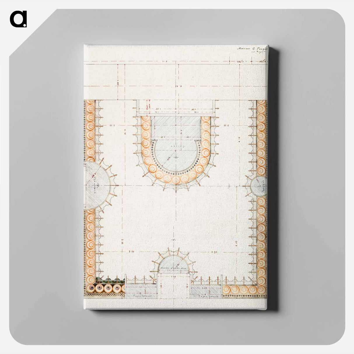 General plan of the mosaic for Fouquet jewelry store - アルフォンス ミュシャ Canvas.