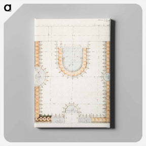 アートパネル-General plan of the mosaic for Fouquet jewelry store - アルフォンス ミュシャ Canvas.