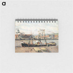 アートメモ帳-Port of Rouen, Unloading Wood - カミーユ ピサロ Memo.