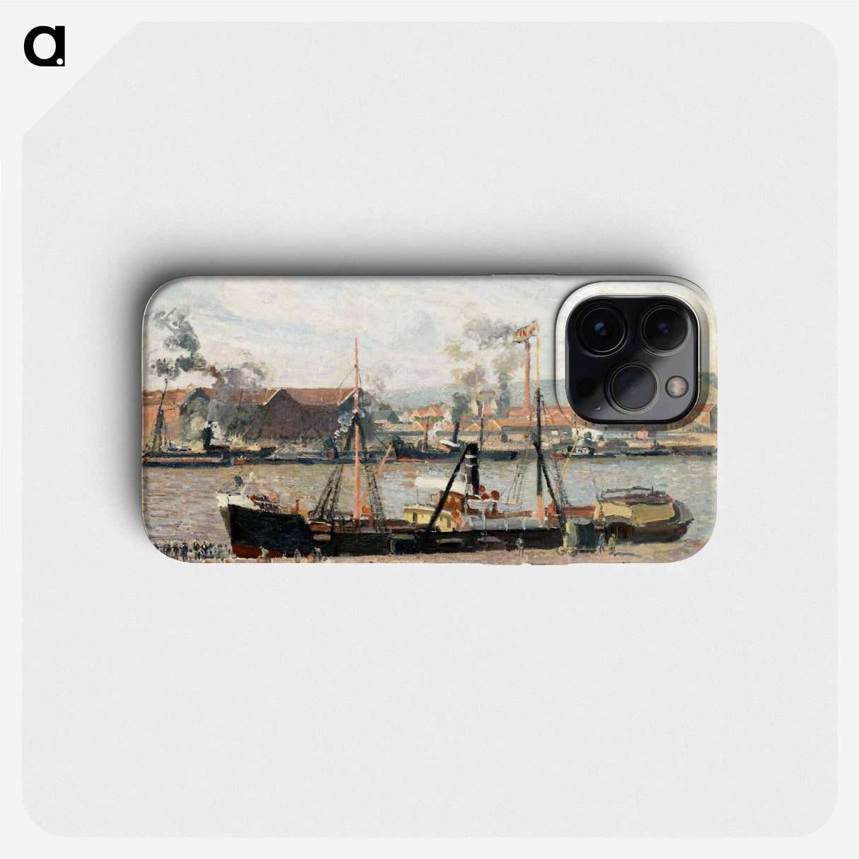 Port of Rouen, Unloading Wood - Camille Pissarro Phone Case.