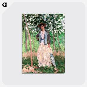 アートポストカード-The Stroller - クロード モネ Postcard.