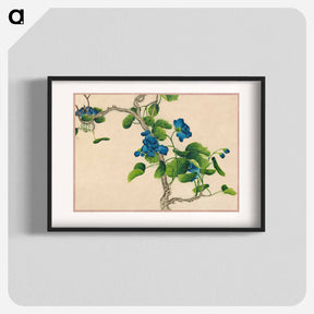 アートポスター-Climbing Blue Flowers
 - クリーブランド美術館 Poster.