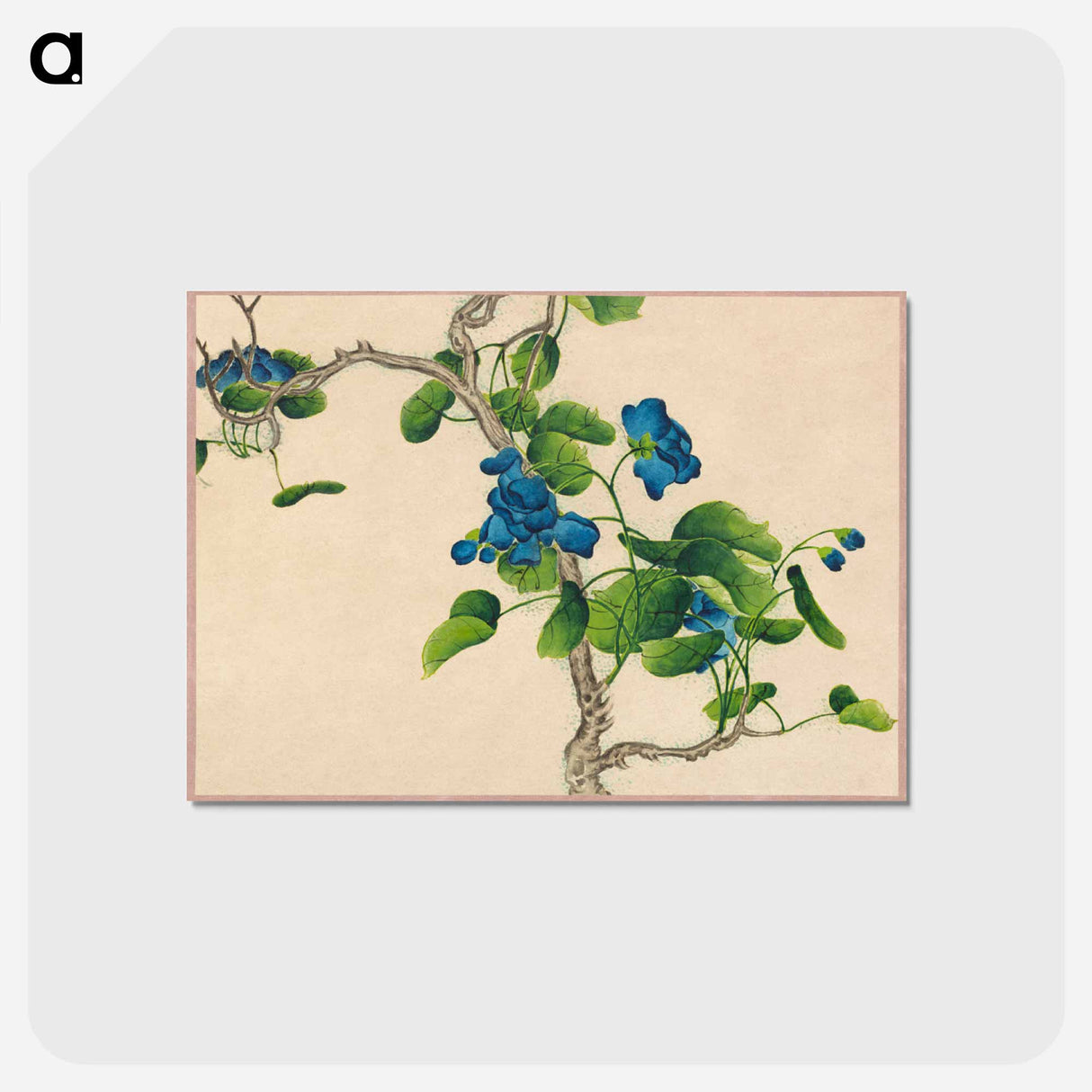 アートポストカード-Climbing Blue Flowers
 - クリーブランド美術館 Postcard.