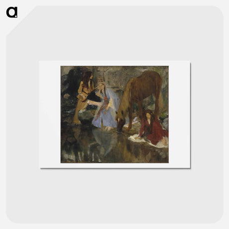 アートポストカード-Portrait of Mlle Fiocre in the Ballet "La Source" - エドガー ドガ Postcard.