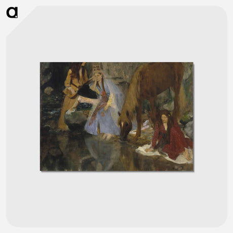 アートポストカード-Portrait of Mlle Fiocre in the Ballet "La Source" - エドガー ドガ Postcard.