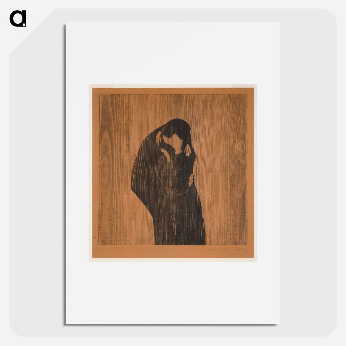 The Kiss IV - Edvard Munch Poster.
