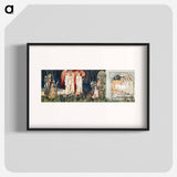Quest for the Holy Grail Tapestries: The Attainment; The Vision of the Holy Grail to Sir Galahad, Sir Bors and Sir Percival - エドワード バーン ジョーンズ Poster.