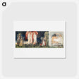 アートポストカード-Quest for the Holy Grail Tapestries: The Attainment; The Vision of the Holy Grail to Sir Galahad, Sir Bors and Sir Percival - エドワード バーン ジョーンズ Postcard.