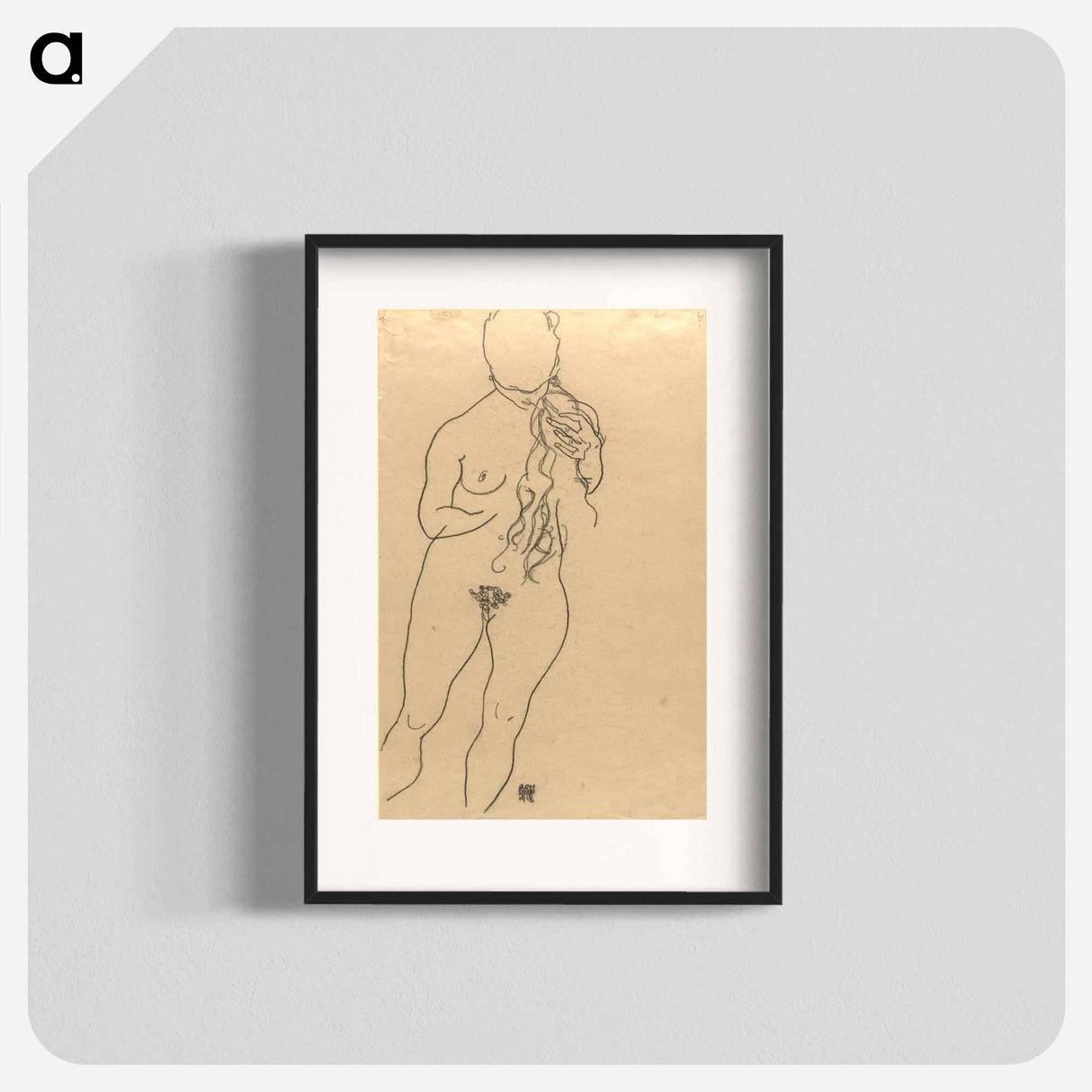 Nude girl - エゴン シーレ Poster.
