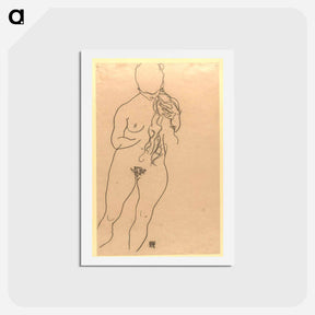 アートポストカード-Nude girl - エゴン シーレ Postcard.